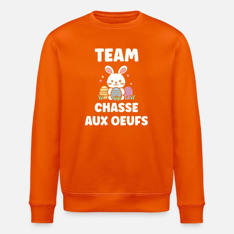 egg hunt - Stanley/Stella ROLLER Unisex Organic Sweatshirt - bright orange