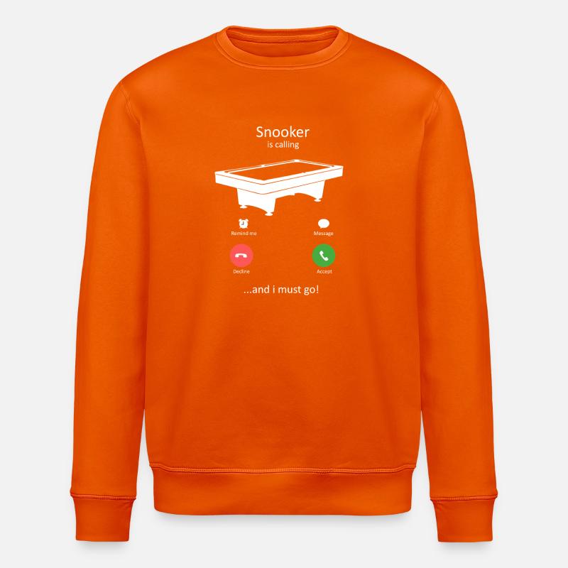Snooker ruft - Stanley/Stella Unisex Bio-Sweatshirt ROLLER - Tieforange