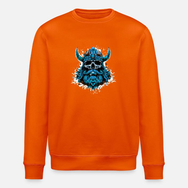 Wikinger Odin Totenkopf - Stanley/Stella Unisex Bio-Sweatshirt ROLLER - Tieforange