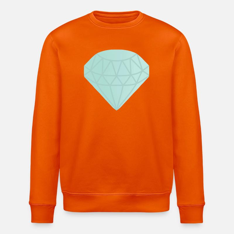 Mint Geometrischer Diamant - Stanley/Stella Unisex Bio-Sweatshirt ROLLER - Tieforange