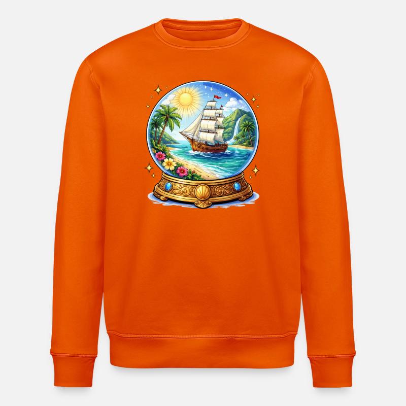 Schiffstraum Kugelbild - Stanley/Stella Unisex Bio-Sweatshirt ROLLER - Tieforange
