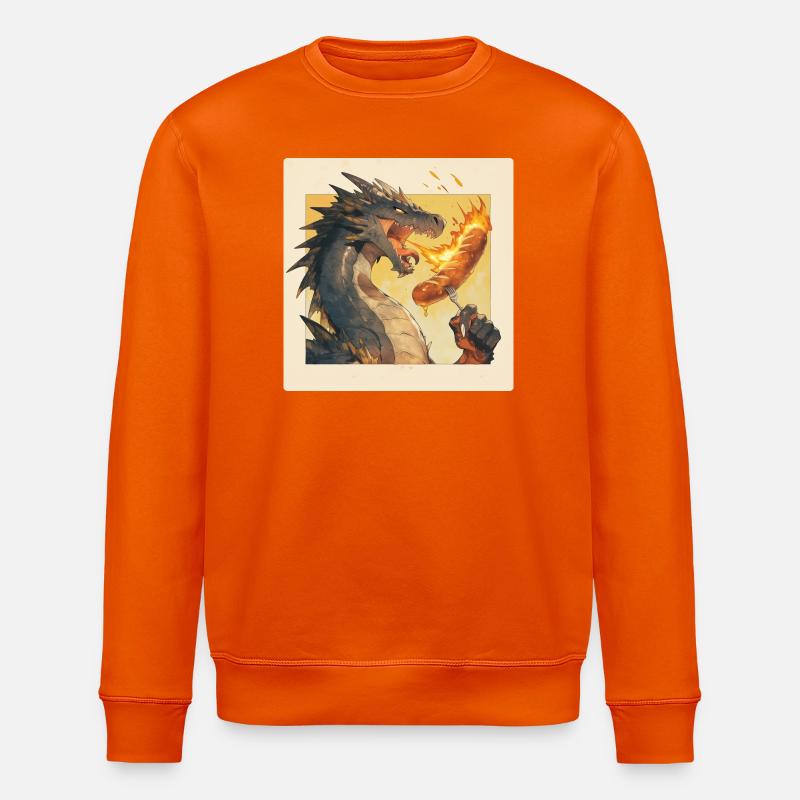 Dragegriller bratwurst - Stanley/Stella økologisk unisex-sweatshirt ROLLER - mørk orange