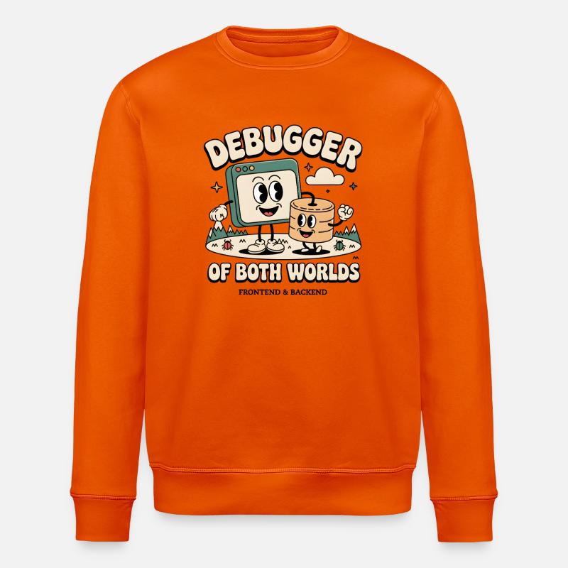 Debugger af begge verdener | Fejlfinding af udvikler - Stanley/Stella økologisk unisex-sweatshirt ROLLER - mørk orange