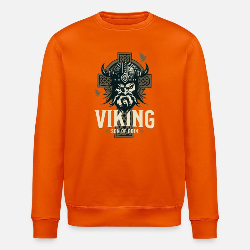 Wikinger-Sohn Odins - Stanley/Stella Unisex Bio-Sweatshirt ROLLER - Tieforange