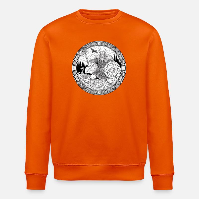 Runenheld der Nordsee - Stanley/Stella Unisex Bio-Sweatshirt ROLLER - Tieforange