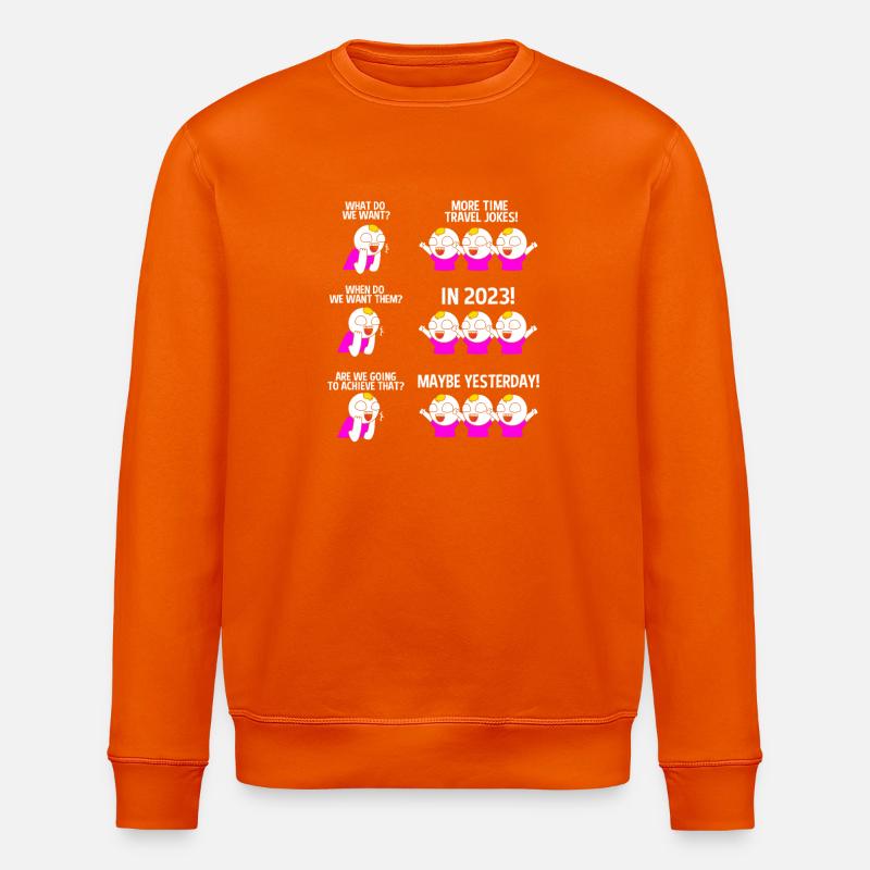 Voyage dans le temps - Sweat bio ROLLER Stanley/Stella Unisexe - orange profond
