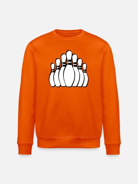 Skittles Bowling Pins Skittles - Stanley/Stella ROLLER Unisex Organic Sweatshirt - bright orange