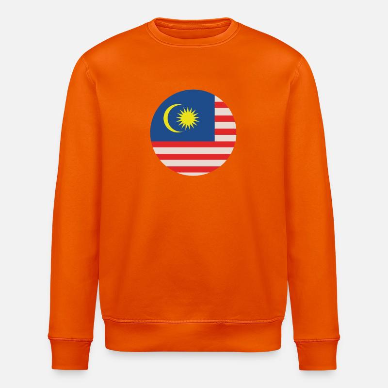 Malaysia-Rundflagge - Stanley/Stella Unisex Bio-Sweatshirt ROLLER - Tieforange