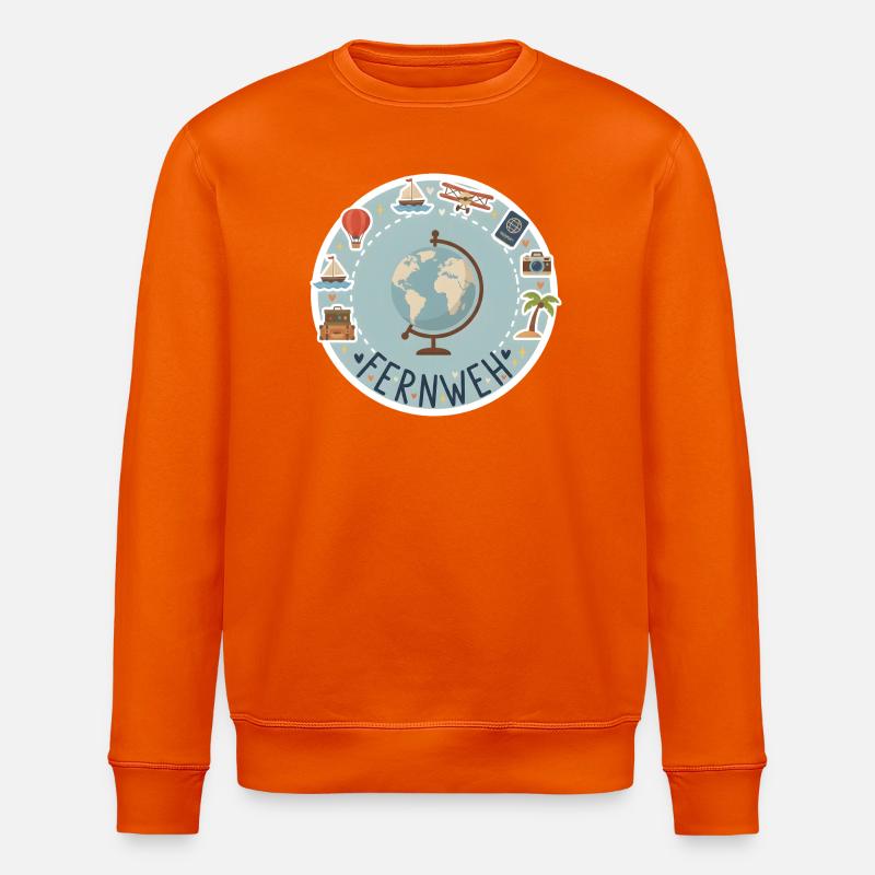 Fernweh - Stanley/Stella Unisex Bio-Sweatshirt ROLLER - Tieforange