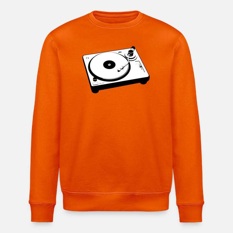 Turntable Plattenspieler DJ - Stanley/Stella Unisex Bio-Sweatshirt ROLLER - Tieforange