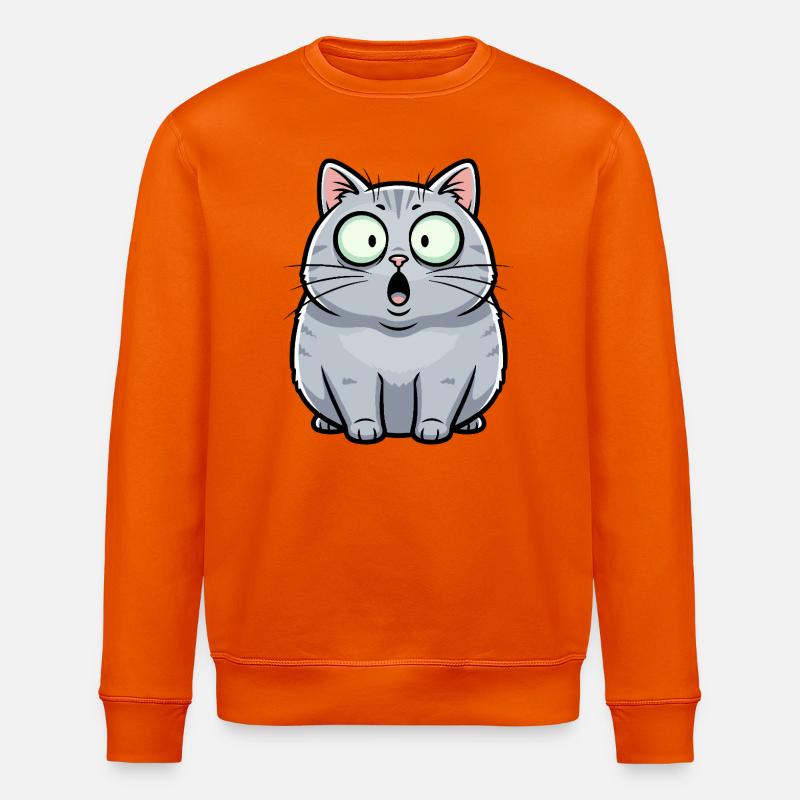 Dessin animé surprise sur le chat - Sweat bio ROLLER Stanley/Stella Unisexe - orange profond