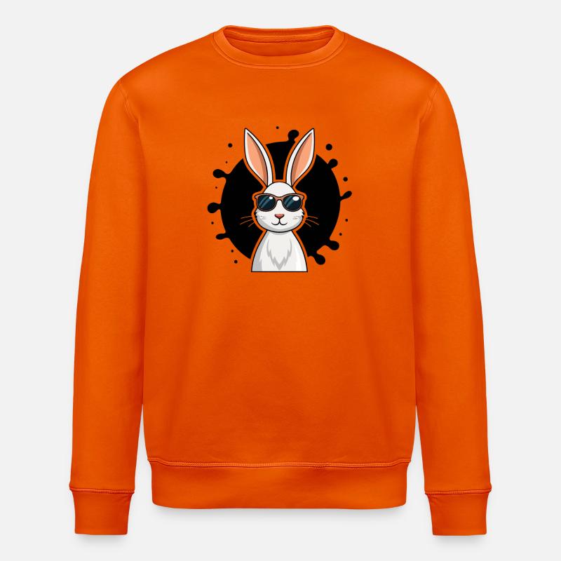 Chic Bunny Cartoon-Sonnenbrille - Stanley/Stella Unisex Bio-Sweatshirt ROLLER - Tieforange