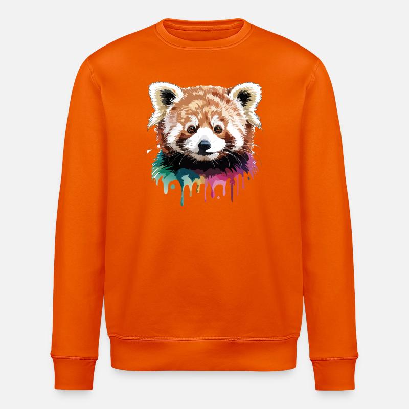 Roter Panda Kopf Farbkunst - Stanley/Stella Unisex Bio-Sweatshirt ROLLER - Tieforange