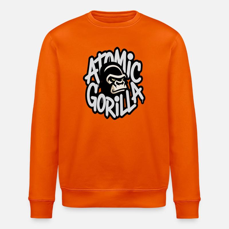 Atom-Gorilla-Graffiti-Emblem - Stanley/Stella Unisex Bio-Sweatshirt ROLLER - Tieforange