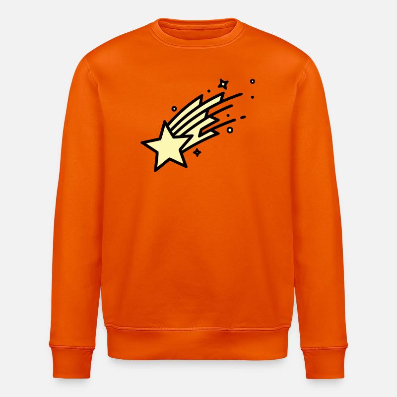  Sternschnuppe Komet Comic - Stanley/Stella Unisex Bio-Sweatshirt ROLLER - Tieforange