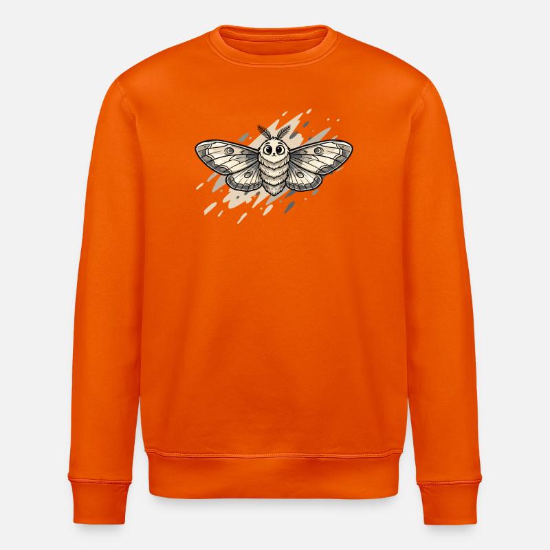 Illustration du papillon de nuit - Sweat bio ROLLER Stanley/Stella Unisexe - orange profond