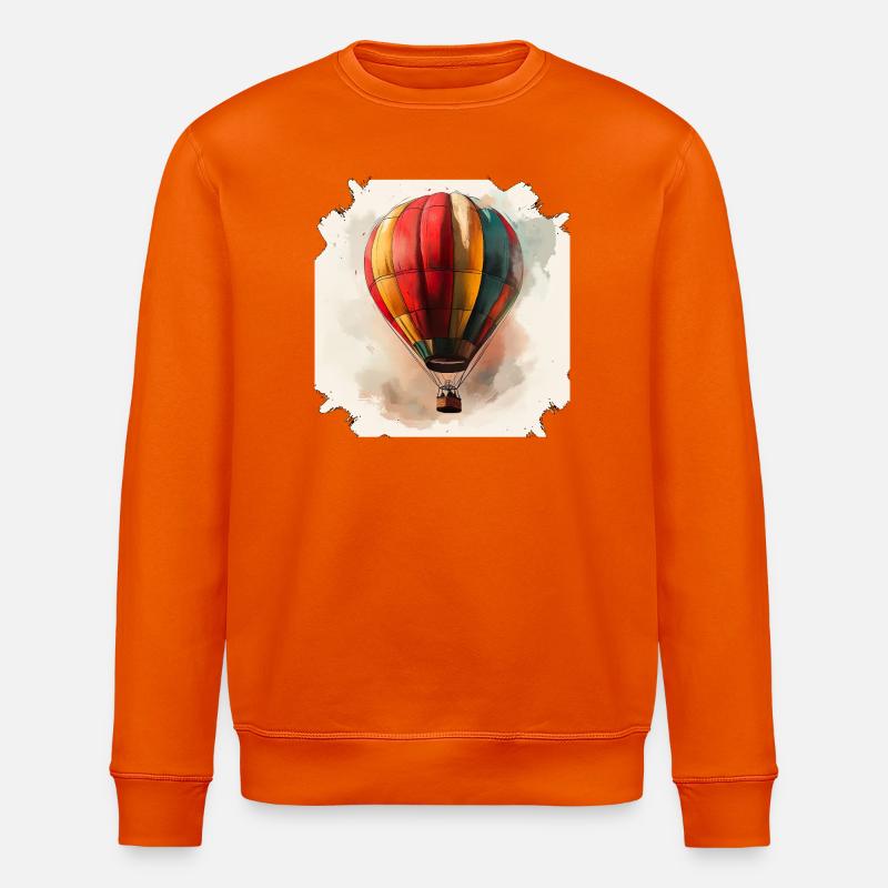 Aquarelle en ballon arc-en-ciel - Sweat bio ROLLER Stanley/Stella Unisexe - orange profond