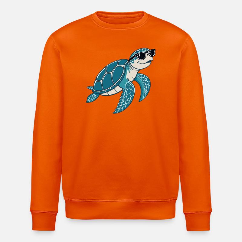 Schildkröten-Schick-Brille - Stanley/Stella Unisex Bio-Sweatshirt ROLLER - Tieforange