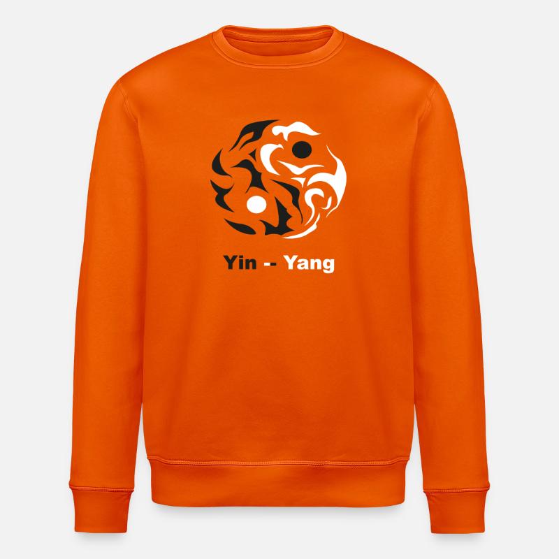 YinYang Silhouette: Kontrastkunst - Stanley/Stella Unisex Bio-Sweatshirt ROLLER - Tieforange