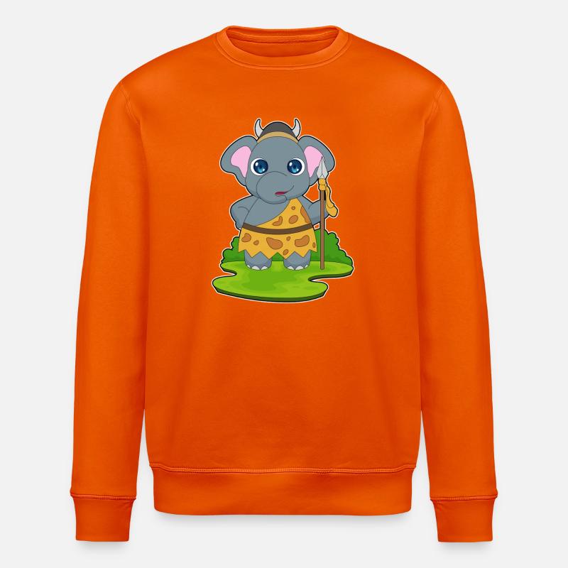 Lance du Guerrier Éléphant - Sweat bio ROLLER Stanley/Stella Unisexe - orange profond