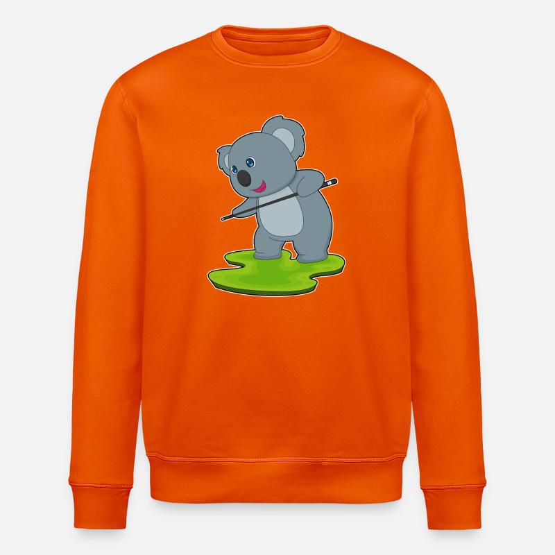 Koala Billiard Cue Sport - Sweat bio ROLLER Stanley/Stella Unisexe - orange profond