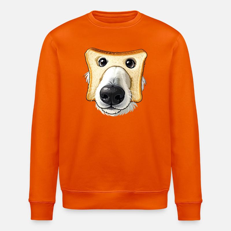 Lustiges Hunde Toast Cartoon - Stanley/Stella Unisex Bio-Sweatshirt ROLLER - Tieforange
