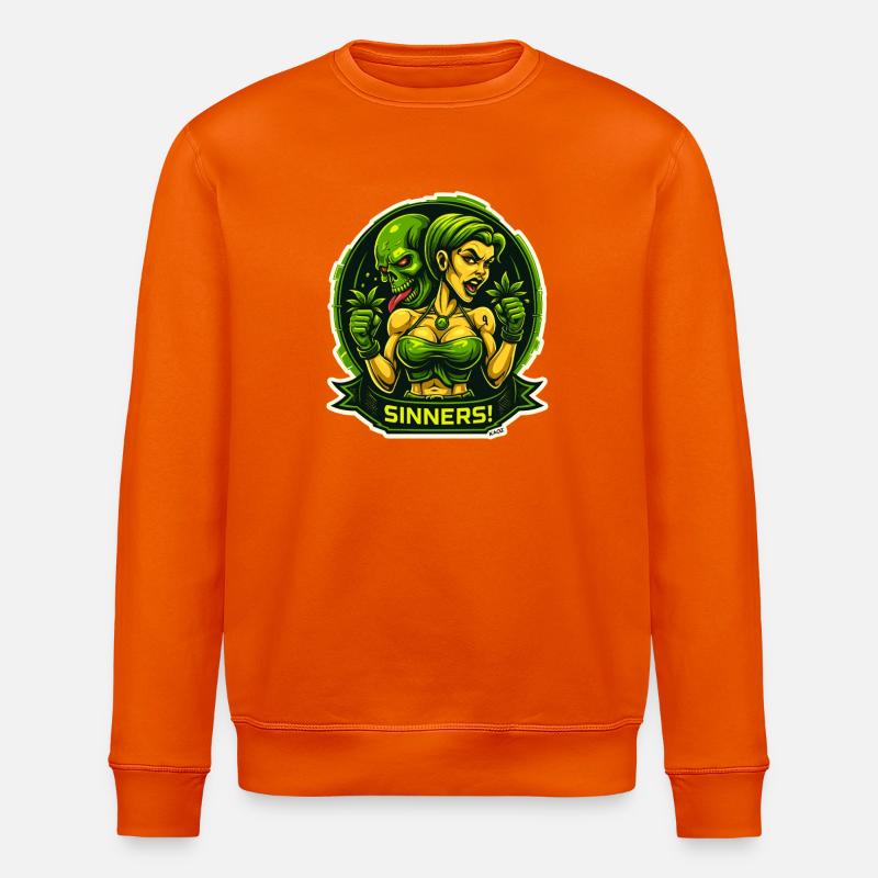 Sinners! Dämonin im Grünen - Stanley/Stella Unisex Bio-Sweatshirt ROLLER - Tieforange