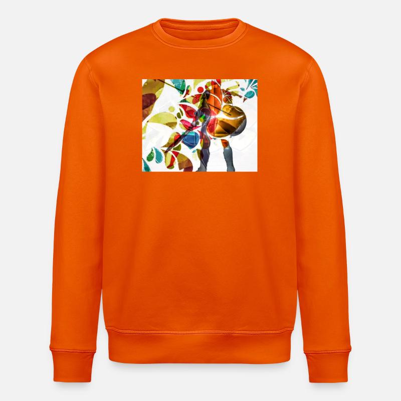 Lebendiger Tanz Regenbogenkonfetti - Stanley/Stella Unisex Bio-Sweatshirt ROLLER - Tieforange