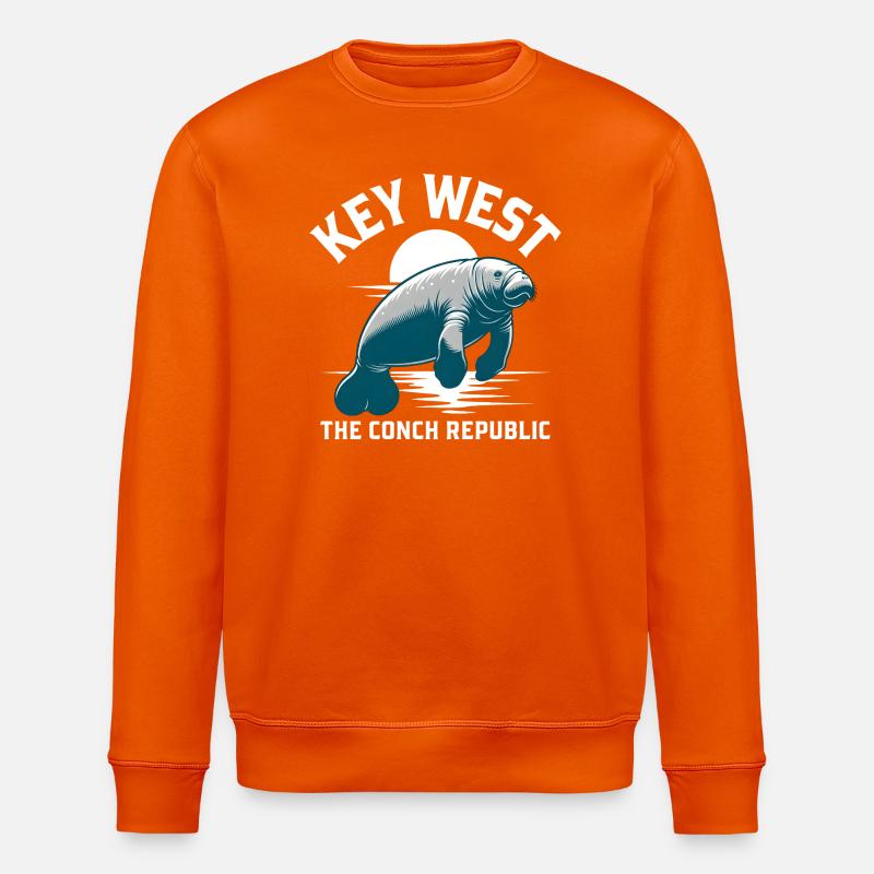 Lamantin de Key West - Sweat bio ROLLER Stanley/Stella Unisexe - orange profond