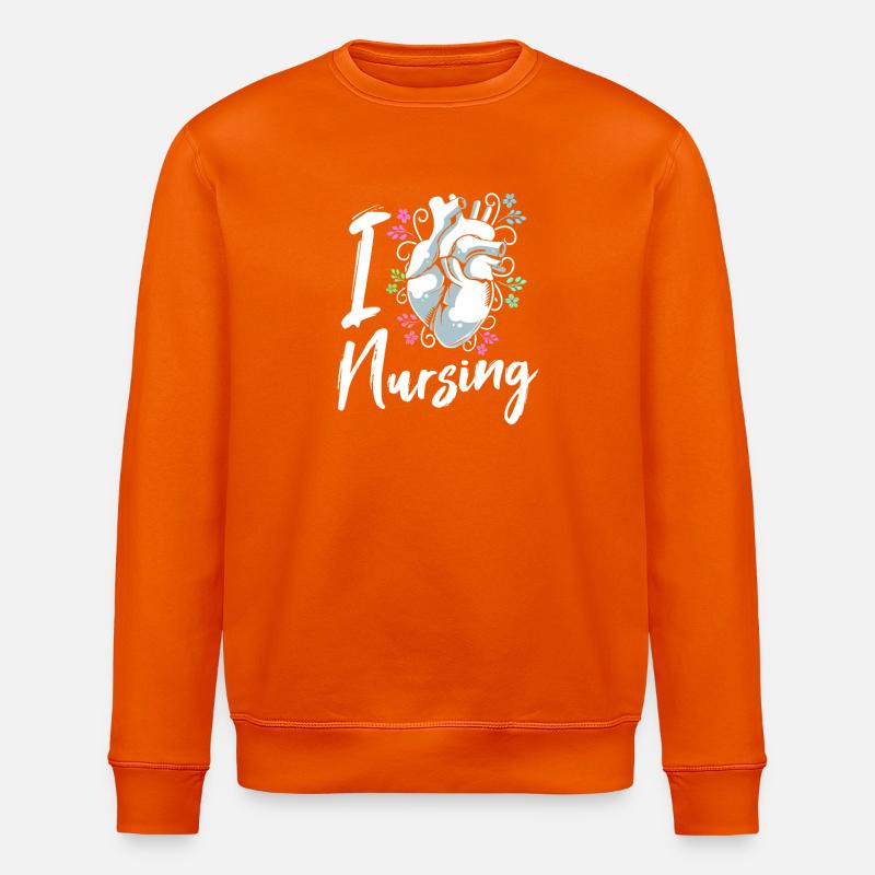 Pfleger Krankenhaus Krankenpfleger Geschenk - Stanley/Stella Unisex Bio-Sweatshirt ROLLER - Tieforange