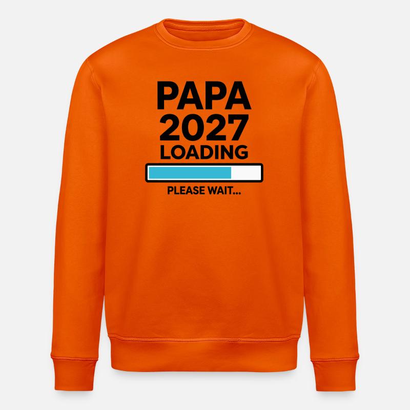 Papa 2027 lädt - Stanley/Stella Unisex Bio-Sweatshirt ROLLER - Tieforange