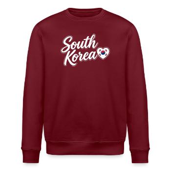 Scénario sud-coréen avec amour de cœur de drapeau - Sweat bio ROLLER Stanley/Stella Unisexe - bordeaux - Devant - Nik (191cm)