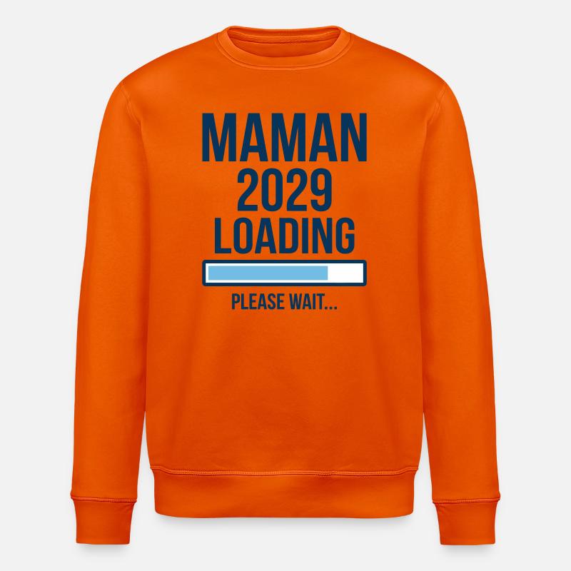 Future Maman 2029 Loading Graphique - Sweat bio ROLLER Stanley/Stella Unisexe - orange profond