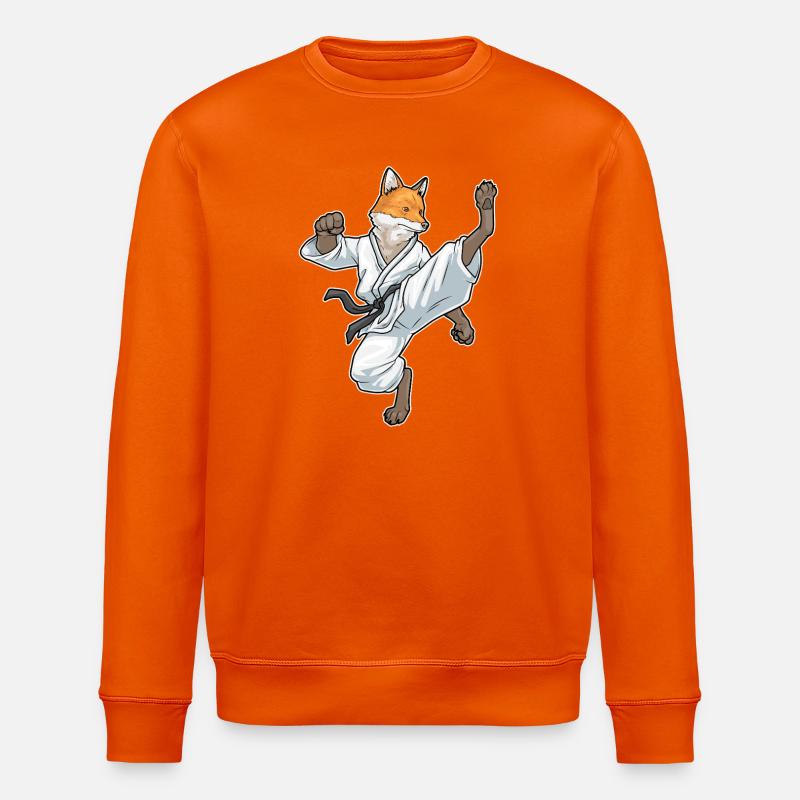 Fox Karate Martial Arts - Stanley/Stella ROLLER Unisex Organic Sweatshirt - bright orange
