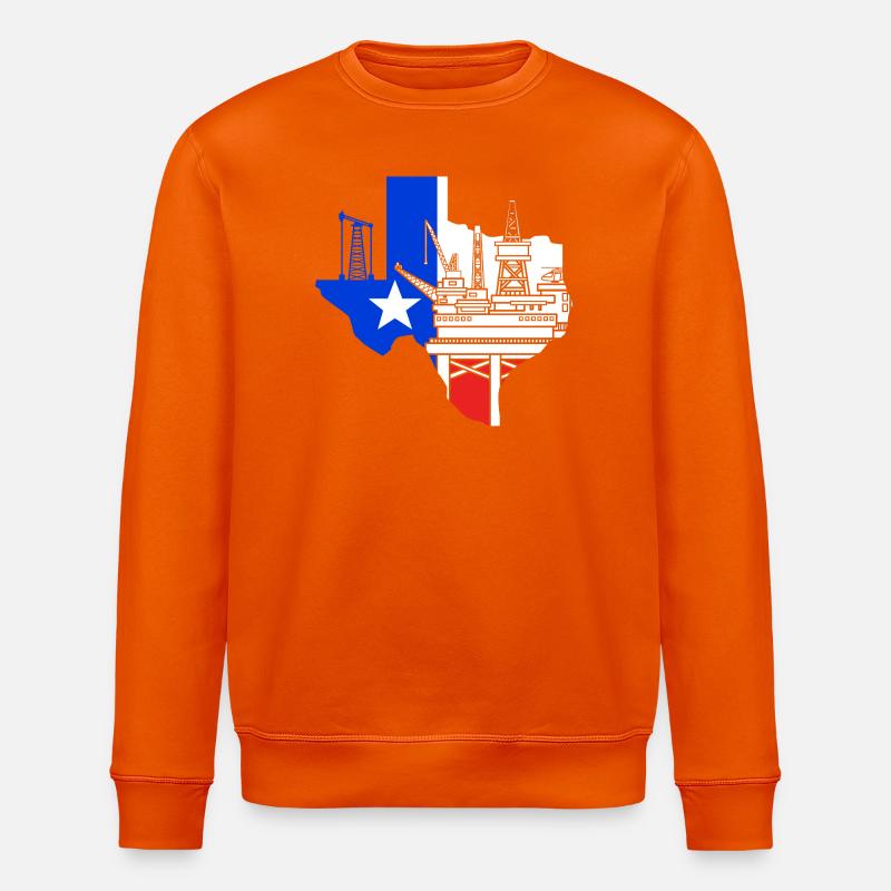 Bohrinsel Ölfeld - Stanley/Stella Unisex Bio-Sweatshirt ROLLER - Tieforange
