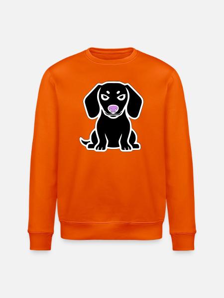 Dessin animé chiot teckel - Sweat bio ROLLER Stanley/Stella Unisexe - orange profond