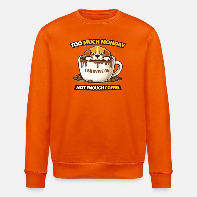 Trop de café du lundi - Sweat bio ROLLER Stanley/Stella Unisexe - orange profond