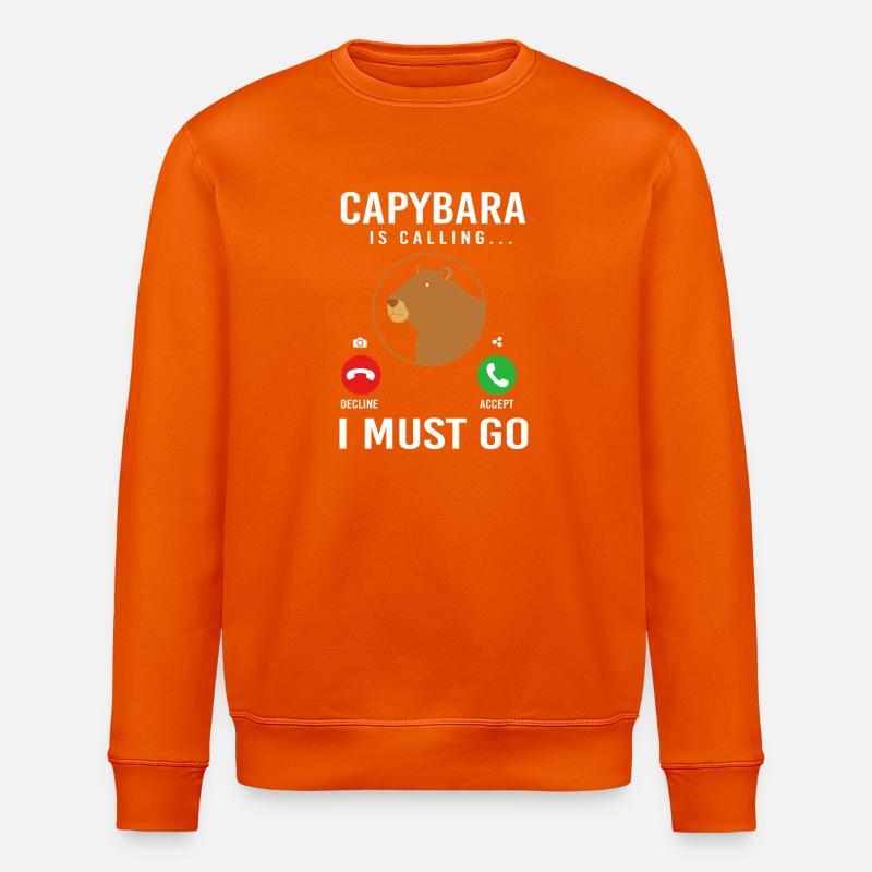 Capybara Capibara - Stanley/Stella Unisex Bio-Sweatshirt ROLLER - Tieforange