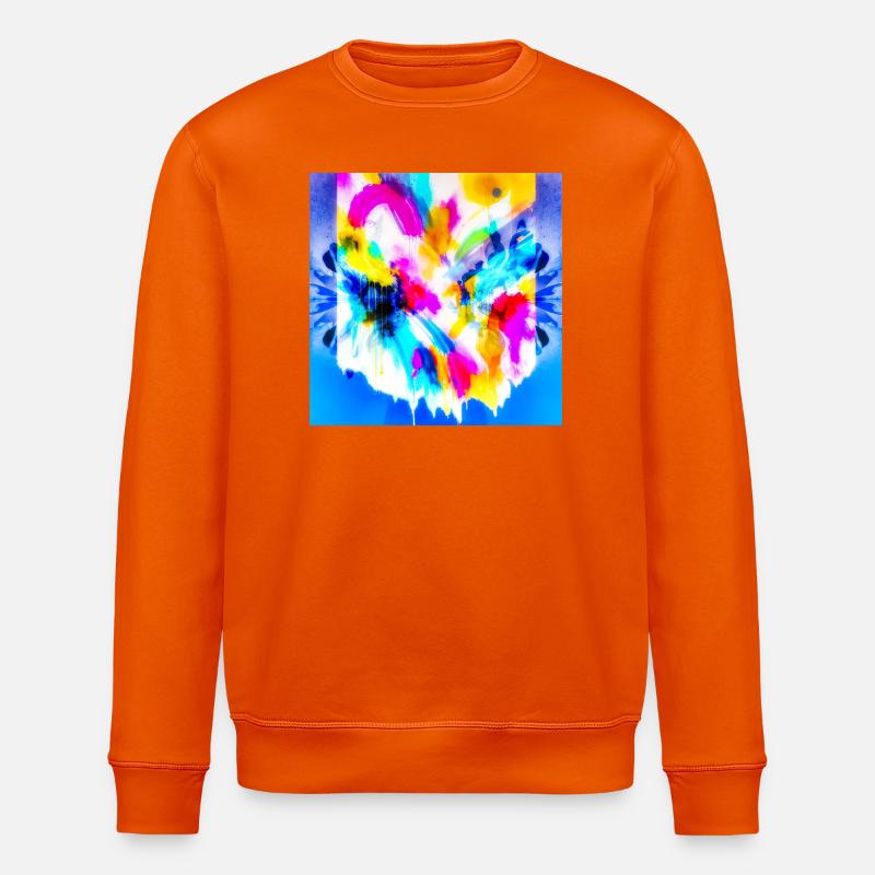 Farbexplosion im Aquarell - Stanley/Stella Unisex Bio-Sweatshirt ROLLER - Tieforange
