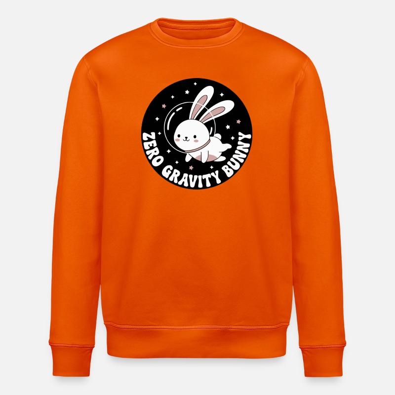 Zero Gravity Bunny - Stanley/Stella ROLLER Unisex Organic Sweatshirt - bright orange