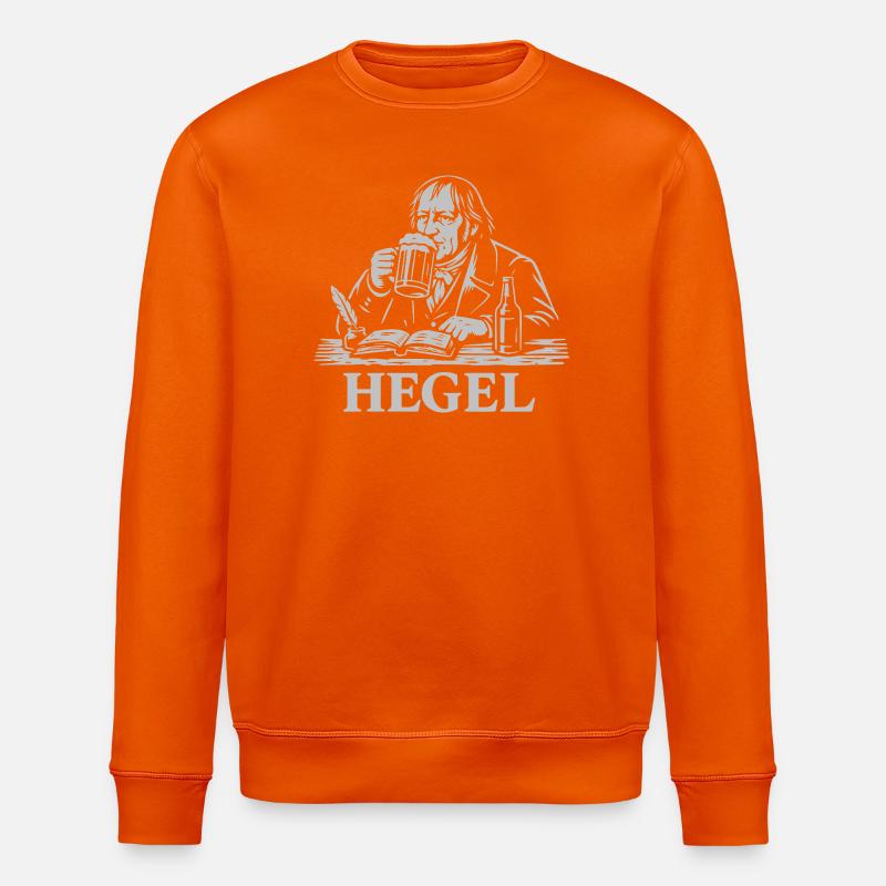 Hegel Pub Scholar Bierillustration - Stanley/Stella Unisex Bio-Sweatshirt ROLLER - Tieforange