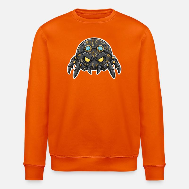 Tarentule Sentinelle Steampunk Mécanique Noire - Sweat bio ROLLER Stanley/Stella Unisexe - orange profond
