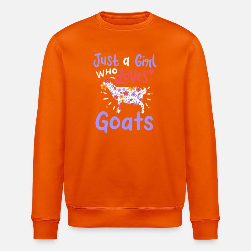 Nur ein Mädchen, das Ziegen liebt - Stanley/Stella Unisex Bio-Sweatshirt ROLLER - Tieforange