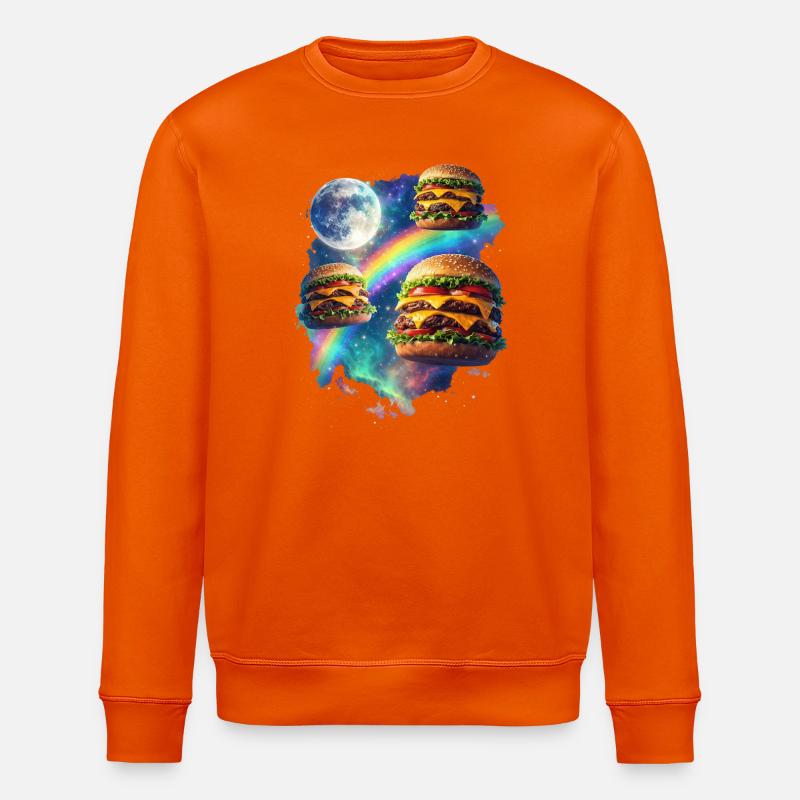 Galaktische Burger-Explosion - Stanley/Stella Unisex Bio-Sweatshirt ROLLER - Tieforange