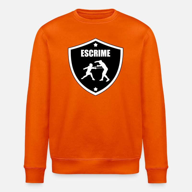 Fechtwappen: das Schild der Teilnehmer - Stanley/Stella Unisex Bio-Sweatshirt ROLLER - Tieforange