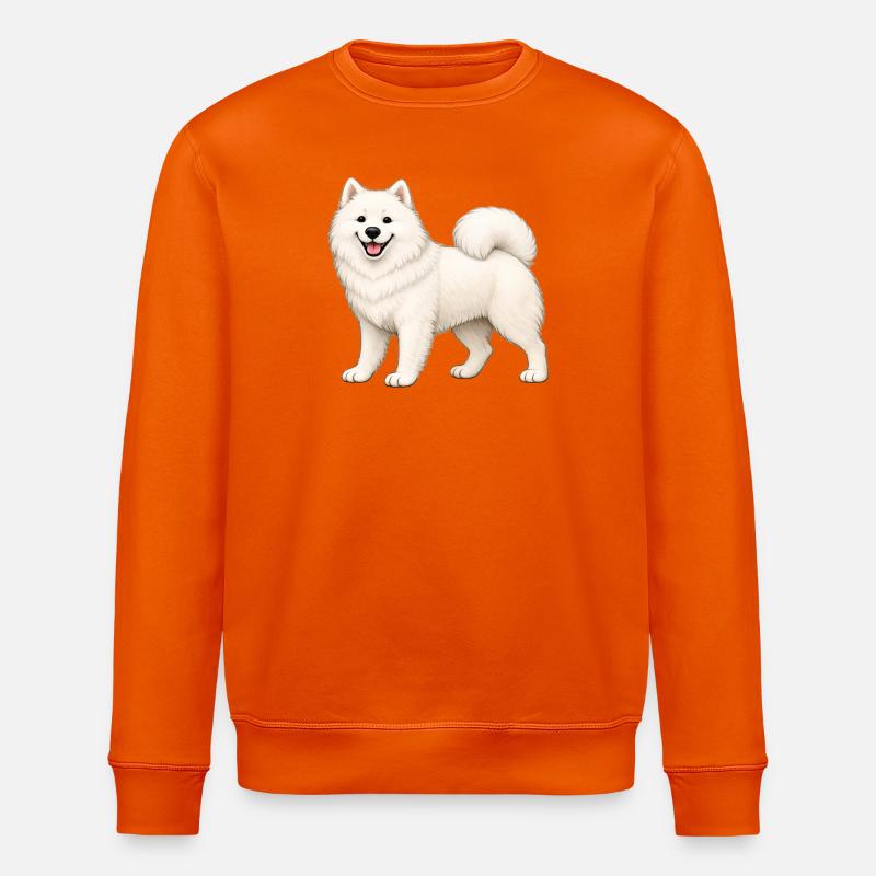 Samoyède Blanc Fourru - Sweat bio ROLLER Stanley/Stella Unisexe - orange profond