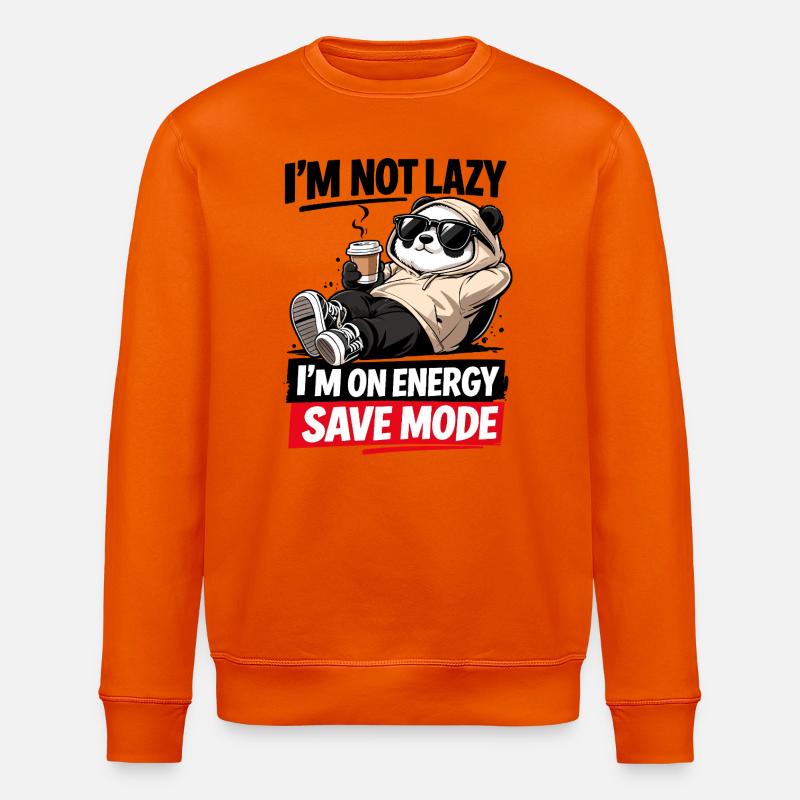 Energiesparmodus Panda - Stanley/Stella Unisex Bio-Sweatshirt ROLLER - Tieforange