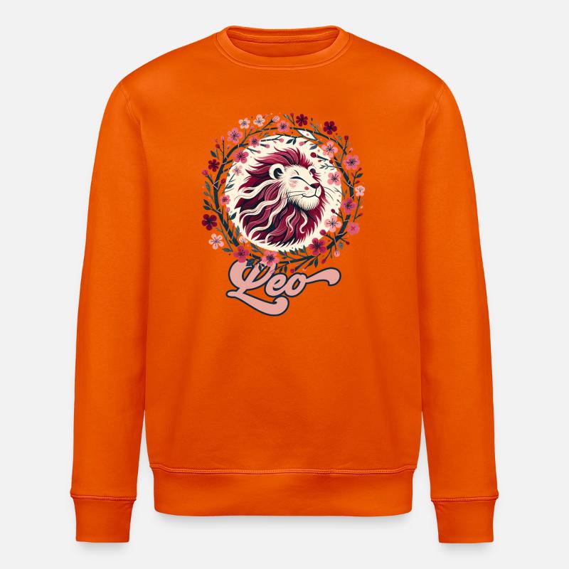 Cercle floral du Lion - Sweat bio ROLLER Stanley/Stella Unisexe - orange profond