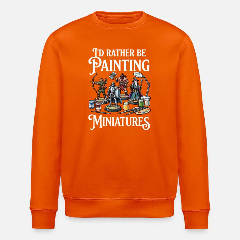 Je préfère peindre des miniatures - Sweat bio ROLLER Stanley/Stella Unisexe - orange profond