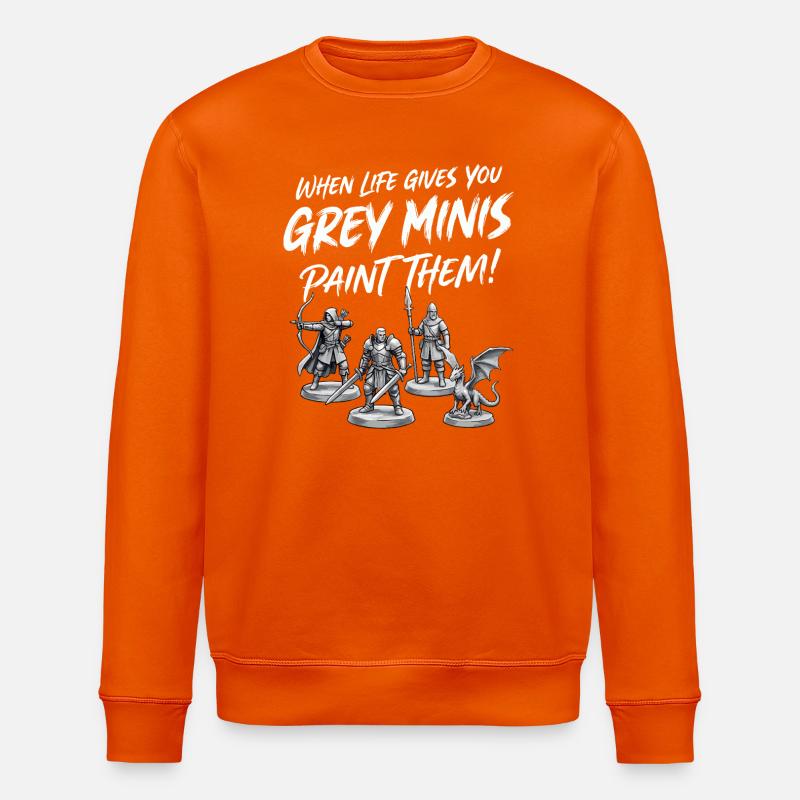 Minis gris disant Miniatures Peindre - Sweat bio ROLLER Stanley/Stella Unisexe - orange profond